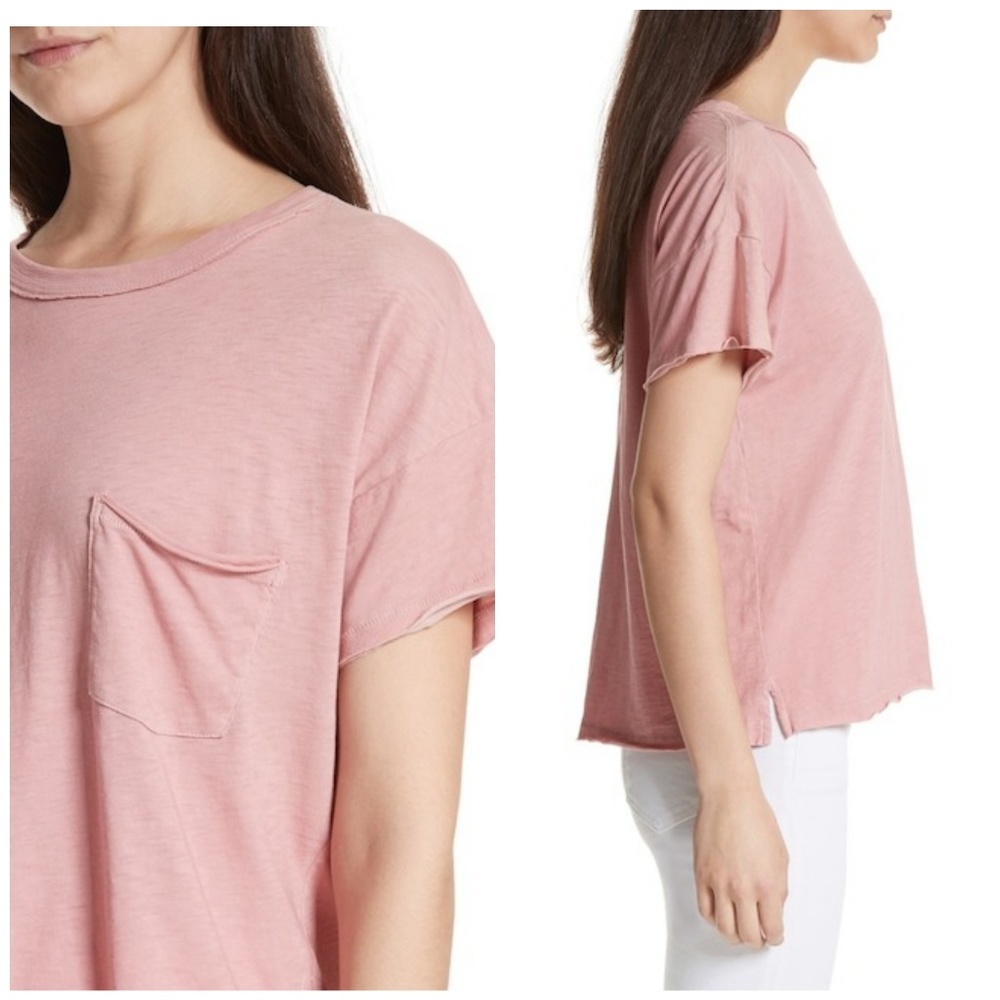 Rag & Bone Vintage Tee Short Top Deep Pink - Picture 3 of 8